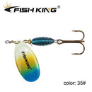 FISH KING New Metal Fishing Lure 4g 4.8g 7g 10g 14g Spinner Bait High Quality Hard Baits Treble Hook Fishing Tackle For Pike