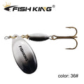 FISH KING New Metal Fishing Lure 4g 4.8g 7g 10g 14g Spinner Bait High Quality Hard Baits Treble Hook Fishing Tackle For Pike