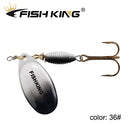 FISH KING New Metal Fishing Lure 4g 4.8g 7g 10g 14g Spinner Bait High Quality Hard Baits Treble Hook Fishing Tackle For Pike
