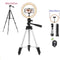 10in LED Selfie Ring Light Photography RingLight Phone Stand Holder Tripod Circle Fill Light Dimmable Lamp Trepied Makeup