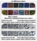 2000Pcs-9600Pcs/box Hot Fix Rhinestones Set/EU or US PLUG Hotfix Applicator Hot Fix Crystal Glass Rhinestone Iron-on Wand Strass