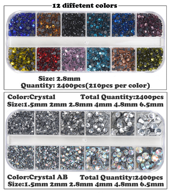 2000Pcs-9600Pcs/box Hot Fix Rhinestones Set/EU or US PLUG Hotfix Applicator Hot Fix Crystal Glass Rhinestone Iron-on Wand Strass