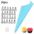 50 Silicone Pastry Bag 48 Stainless Steel Nozzle DIY Cake Decorating Tip Set Mouth Icing Piping Cream Cookie Baking Decor Tools