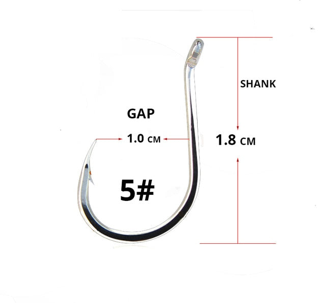 50pcs/ Lot octopus Fishing Hooks High Carbon Chmical Sharpen Barbed Circle Hook Tackle Set 5C Point Hardness Supplier Fishhooks