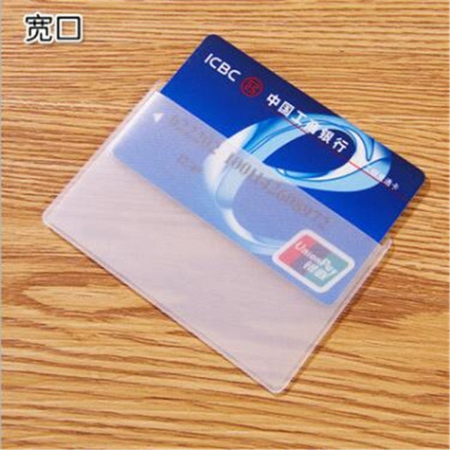 10pcs Waterproof Transparent Card Holder Plastic Card id Holders Case To Protect Credit Cards Card Protector Cardholder