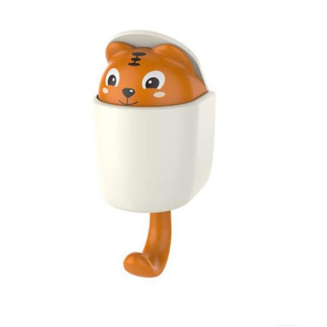 Creative Home Decor Cartoon Animal Squirrel Head Hiding Storage Bathroom Kitchen Hanging Hook Pasting Wall Hooks Children Gift