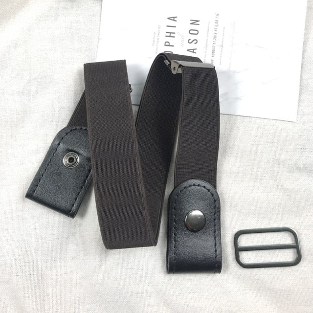 Easy Belt No Buckle Mens Jeans Belts For Women Waist Elastic Ceinture Femme Stretch Cinturones Para Mujer Invisible Riem kids