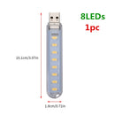 Mini Portable USB LED Book Light DC5V Ultra Bright Reading Book Lamp 3leds 8leds Lights For Power Bank PC Laptop Notebook