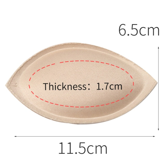 2pcs 1pair Sponge Inserts In Bra Padded for Swimsuit Breast Push Up Fill Brassiere Breast Patch Pads Women Intimates Accessories