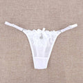 Women Lace Panties Thongs Pearl Pendant Lace Embroidery G-String T-Back Briefs Underwear Adjustable Ladies Panties Sexy Lingerie