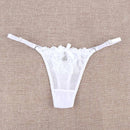 Women Lace Panties Thongs Pearl Pendant Lace Embroidery G-String T-Back Briefs Underwear Adjustable Ladies Panties Sexy Lingerie