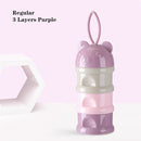 3 Or 4-layers Bear Style Portable Baby Food Storage Box Essential Cereal Cartoon Infant Milk Powder Box Toddle Snacks Container