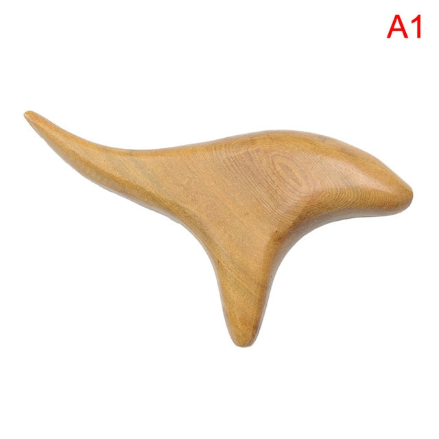 New Body Neck Relax Blood Circulation Wooden Massager Triangle Trigeminal Fragrant Wood Reflexology Tool SPA Therapy