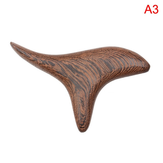 New Body Neck Relax Blood Circulation Wooden Massager Triangle Trigeminal Fragrant Wood Reflexology Tool SPA Therapy
