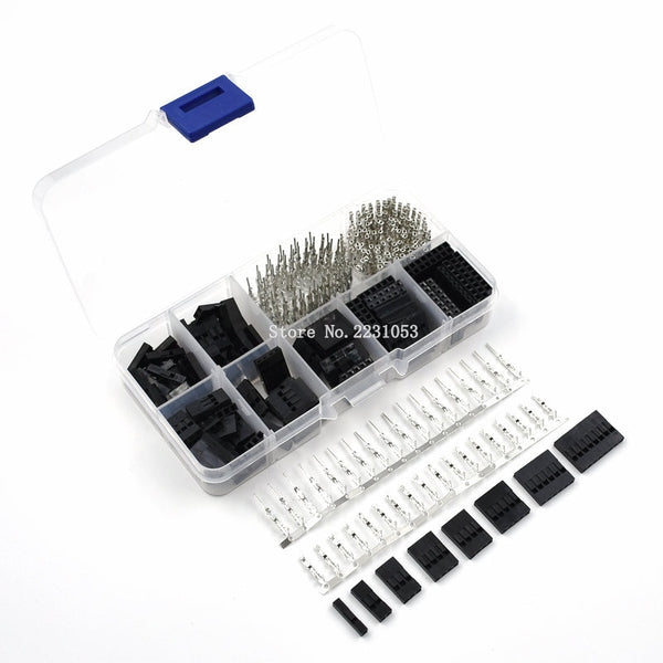 310pcs/Set Dupont Wire Jumper Pin Header Connector Housing Kit Male Crimp Pins+Female Pin Connector Terminal Pitch With Box