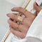 17KM Bohemian Gold Chain Rings Set For Women Fashion Boho Coin Snake Moon Rings Party 2021 Trend Jewelry Gift