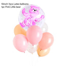 4D Transparent Baby Girl/Boy Bear Bubble Ball Birthday Party Blue/Pink Balloon Baby Shower Gender Reveal Decor DIY Gift Supplies