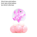 4D Transparent Baby Girl/Boy Bear Bubble Ball Birthday Party Blue/Pink Balloon Baby Shower Gender Reveal Decor DIY Gift Supplies