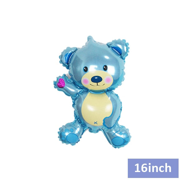 4D Transparent Baby Girl/Boy Bear Bubble Ball Birthday Party Blue/Pink Balloon Baby Shower Gender Reveal Decor DIY Gift Supplies