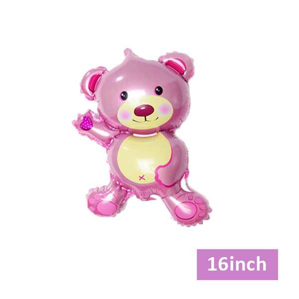 4D Transparent Baby Girl/Boy Bear Bubble Ball Birthday Party Blue/Pink Balloon Baby Shower Gender Reveal Decor DIY Gift Supplies