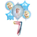 elsa Disney Frozen princess helium balloons 32inch number Baby shower girl foil globos birthday party decorations kids toys