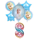 elsa Disney Frozen princess helium balloons 32inch number Baby shower girl foil globos birthday party decorations kids toys
