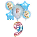 elsa Disney Frozen princess helium balloons 32inch number Baby shower girl foil globos birthday party decorations kids toys