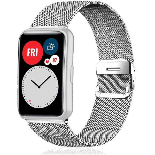Milanese Band For Huawei Watch FIT Strap Accessories stainless steel metal buckle watchband bracelet Huawei Watch fit 2020 Strap