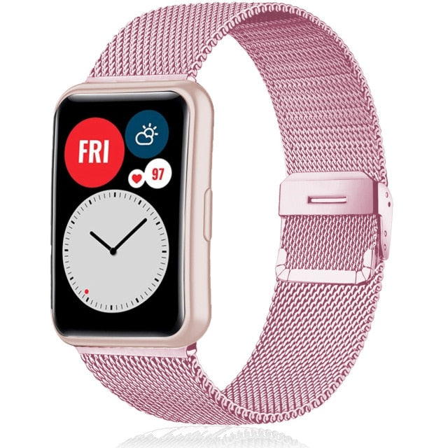 Milanese Band For Huawei Watch FIT Strap Accessories stainless steel metal buckle watchband bracelet Huawei Watch fit 2020 Strap