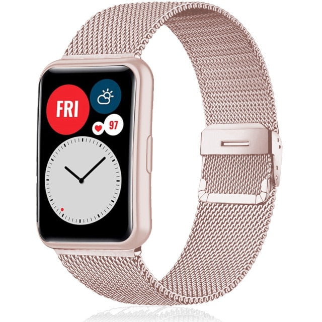 Milanese Band For Huawei Watch FIT Strap Accessories stainless steel metal buckle watchband bracelet Huawei Watch fit 2020 Strap