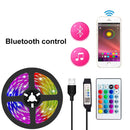 Bluetooth USB LED Strip Light 5050 SMD DC 5V USB RGB Lights Flexible LED Lamp Tape Ribbon RGB TV Desktop Diode Tape adapter