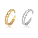 Snake Ring Stainless Steel Rings For Women Statement Ring Women's Rings Punk Open Finger Gold Color Geometry Ring Rings Jewelry
