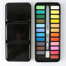 12/18/24/36 Colors Solid Watercolor Paint Set Portable Metal Box With Water Color Brush  School Kids Professional Art Supplies
