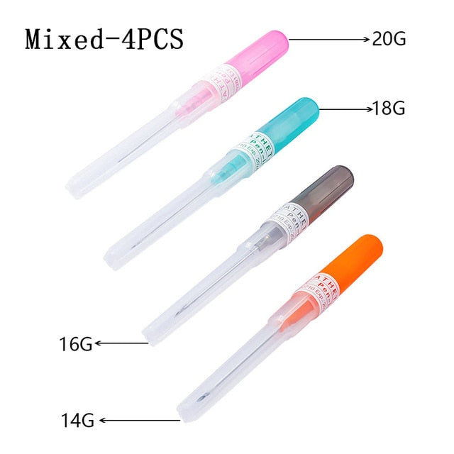 1-4pcs Body Piercing Needles Catheter Cannula Tools Kit Surgical Steel Sterilized Tattoo Needle Nose Lip Jewelry 14G 16G 18G 20G