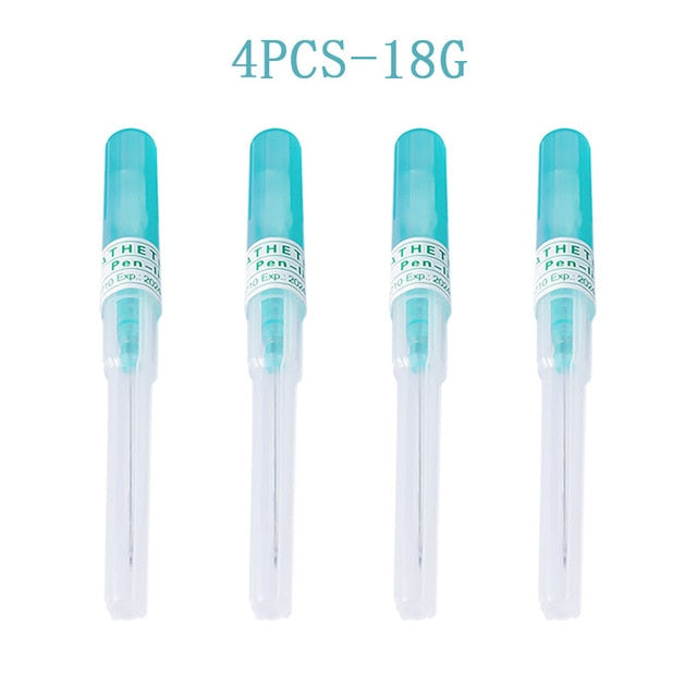 1-4pcs Body Piercing Needles Catheter Cannula Tools Kit Surgical Steel Sterilized Tattoo Needle Nose Lip Jewelry 14G 16G 18G 20G