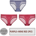 FINETOO 3PCS/Set Women Panties Sexy Mesh Lingerie Breathable Female Underwear For Woman Low-Rise Underpant Woman Panties Briefs