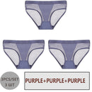 FINETOO 3PCS/Set Women Panties Sexy Mesh Lingerie Breathable Female Underwear For Woman Low-Rise Underpant Woman Panties Briefs