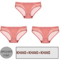 FINETOO 3PCS/Set Women Panties Sexy Mesh Lingerie Breathable Female Underwear For Woman Low-Rise Underpant Woman Panties Briefs