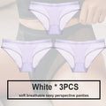 3PCS/Set Women Panties Sexy Lingerie Seamless Female Underwear See-Through Underpants Woman Panties Briefs Girls Intimate Pantys