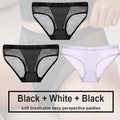 3PCS/Set Women Panties Sexy Lingerie Seamless Female Underwear See-Through Underpants Woman Panties Briefs Girls Intimate Pantys