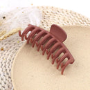 2021 Korean Solid Big Hair Claws Elegant Frosted Acrylic Hair Clips Hairpins Barrette Headwear for Women Girls Hair Accessories