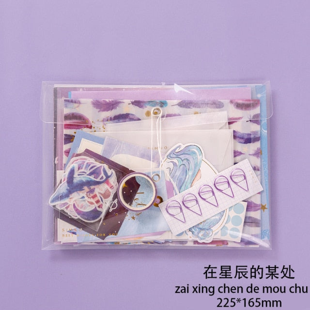 JIANWU Literary album series Tape sticker material paper set Simple   Decoration basics journal ins Writable diary