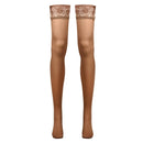 New Sexy Fishnet Stocking Pantyhose Silicone Hollow Elastic Stockings for Women Lace Top High Thigh Tights Pantyhose Transparent