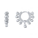 CANNER Real 925 Sterling Silver Hoop Earrings For Women Luxury Zircon Circle Round Earring Fashion Earings Jewelry pendientes