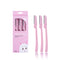 3Pcs/Set Pink Facial Eyebrow Trimmer Armpit Hair Razor Beauty Face Eye brow Shaper Shaver Stainless Steel Blades Makeup Tools