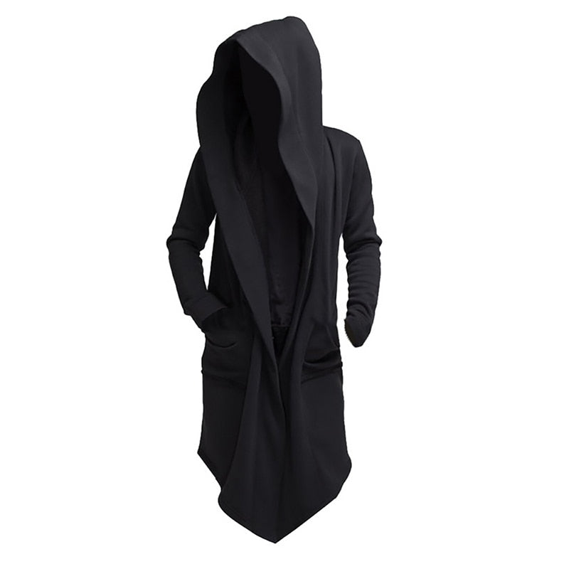 JODIMITTY 2021 Men Hooded Sweatshirts Black Hip Hop Mantle Hoodies Fashion Jacket long Sleeves Cloak  Coats Outwear Hot Sale