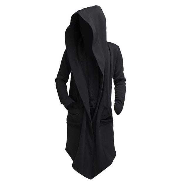 JODIMITTY 2021 Men Hooded Sweatshirts Black Hip Hop Mantle Hoodies Fashion Jacket long Sleeves Cloak  Coats Outwear Hot Sale