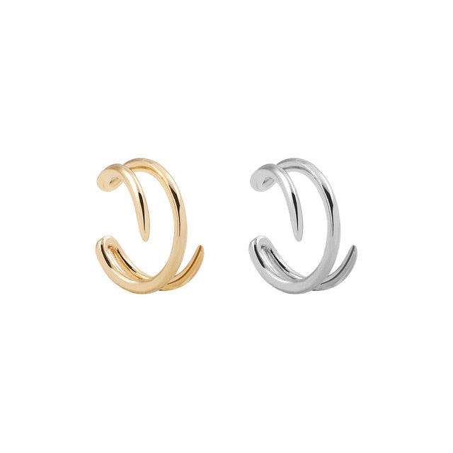 2020 New Fashion Pearl Ear Cuff Bohemia Stackable C Shaped CZ Rhinestone Small Earcuffs Clip Earrings for Women Wedding Jewelry