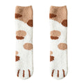 Funny Cute Style Cat Paw Cartoon Pattern Women  Cotton Socks Super Soft Gift For Female Stay in the house Sleeping Floor Sox