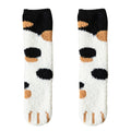 Funny Cute Style Cat Paw Cartoon Pattern Women  Cotton Socks Super Soft Gift For Female Stay in the house Sleeping Floor Sox